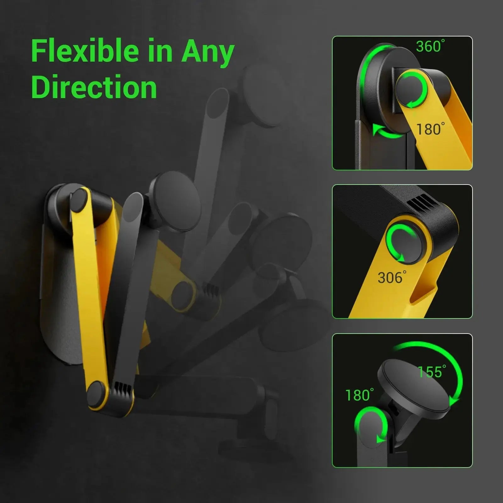 Magnetic Wall Mount Phone & Tablet Holder — Adhesive, Universal Fit