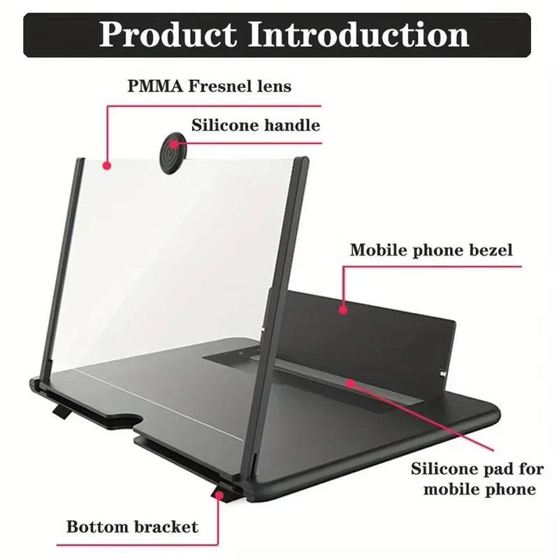 Best Sellers 12/10 Inch HD Mobile Phone Screen Magnifier with Phone Holders Screen Video Amplifier Enlarged Screen Phone Stands
