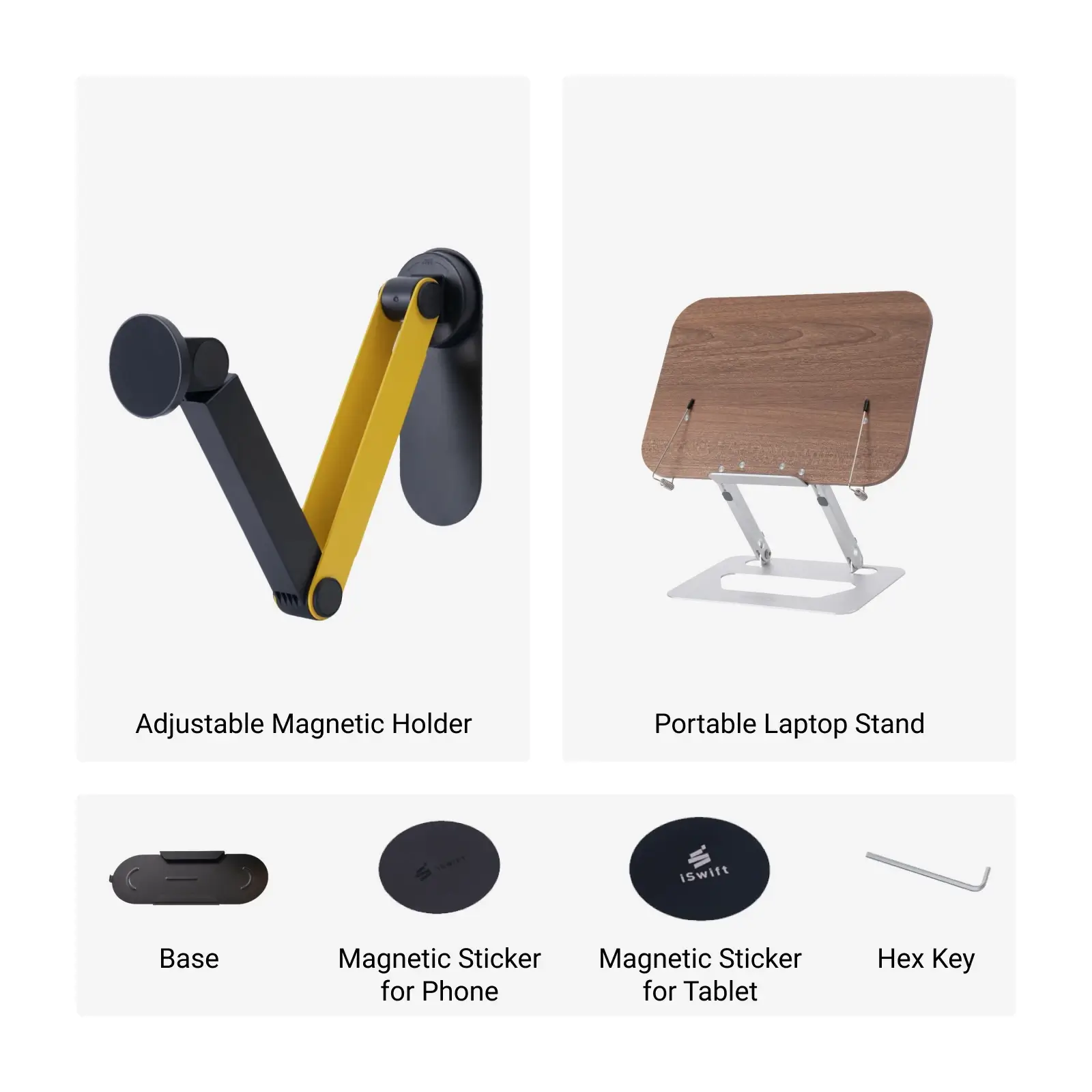 Magnetic Wall Mount Phone & Tablet Holder — Adhesive, Universal Fit